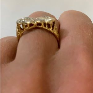 14k gold ring with diamonds